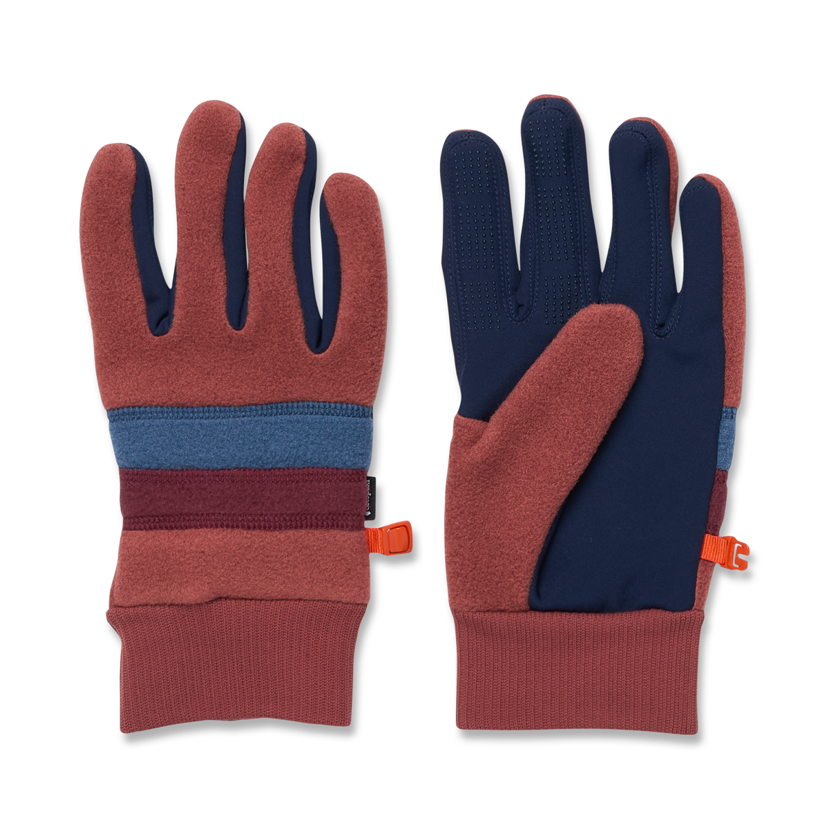 Teca Fleece Gloves, Nutmeg, Detail