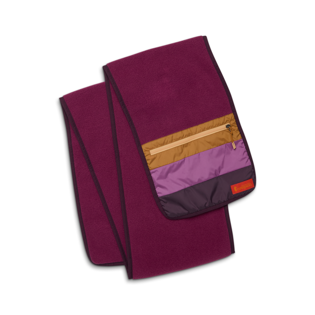 Teca Fleece Scarf, Jam, Detail