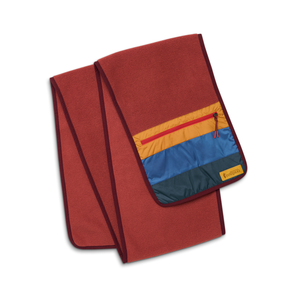 Teca Fleece Scarf, Nutmeg, Detail