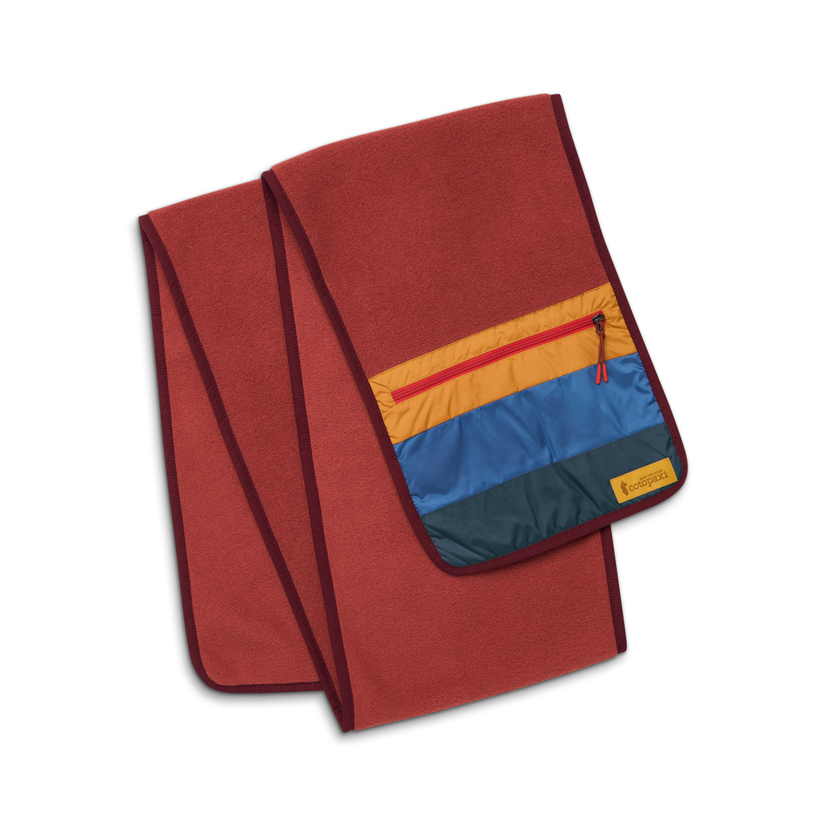 Teca Fleece Scarf, Nutmeg, Detail