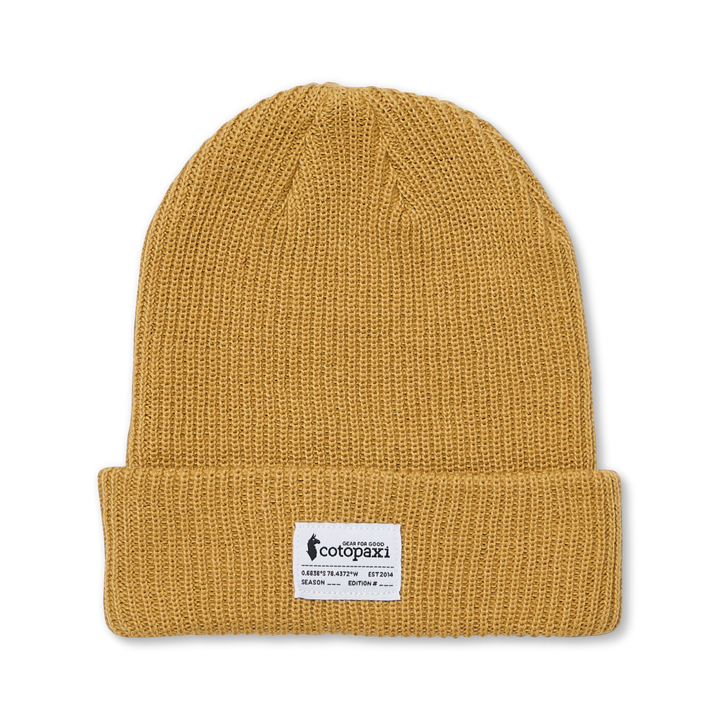 Wharf Beanie - Cotopaxi Patch, Bronze, Detail