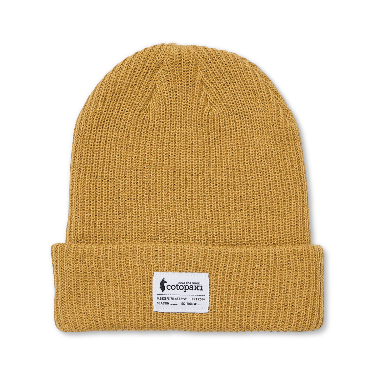 Wharf Beanie - Cotopaxi Patch, Bronze, Detail