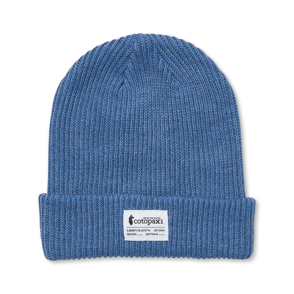 Wharf Beanie - Cotopaxi Patch, Fjord, Detail