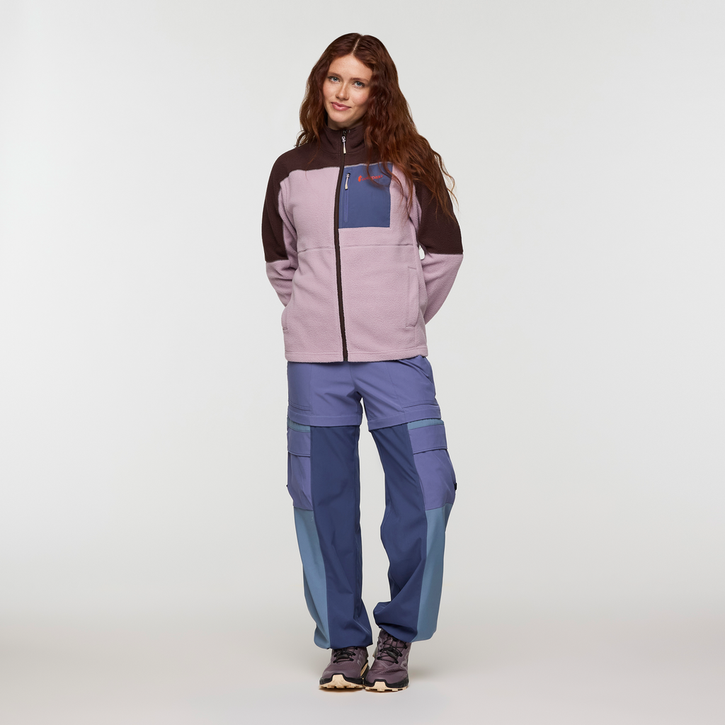 Abrazo Fleece Full-Zip Jacket - Women's, Coffee/Quartz, Model Caitlyn