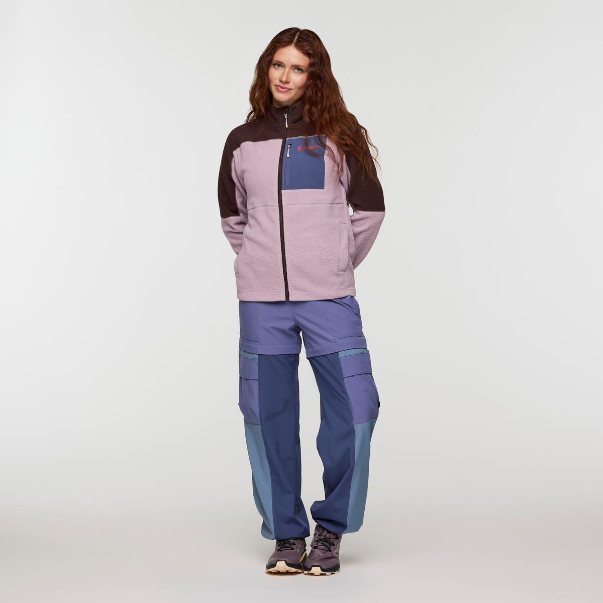 Abrazo Fleece Full-Zip Jacket - Women's, Coffee/Quartz, Model Caitlyn
