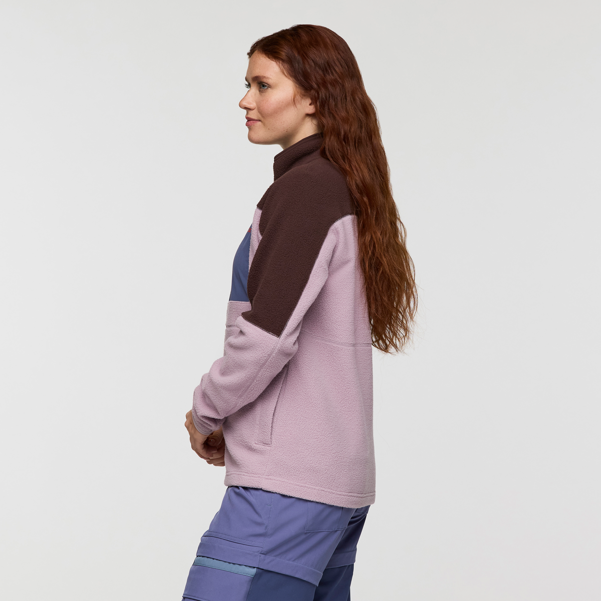 Abrazo Fleece Full-Zip Jacket - Women's, Coffee/Quartz, Model Caitlyn