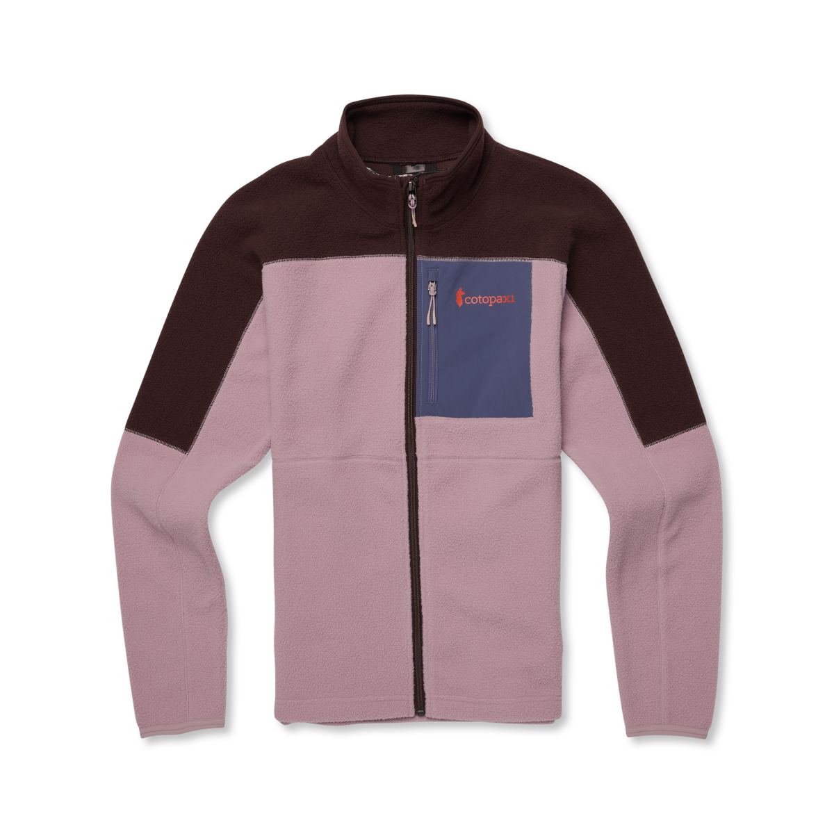 Abrazo Fleece Full-Zip Jacket - Women's, Coffee/Quartz, Model Caitlyn, flatlay