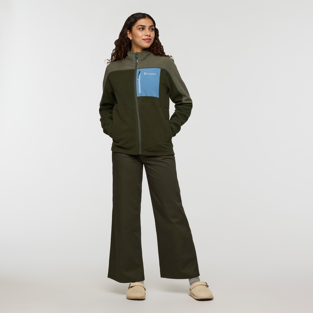 Abrazo Fleece Full-Zip Jacket - Women's, Fatigue/Woods, Model Avery