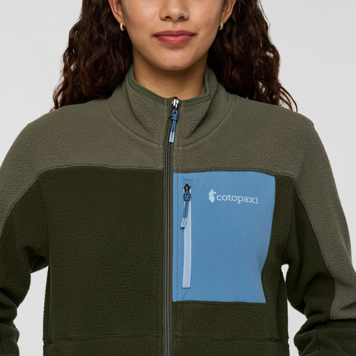 Abrazo Fleece Full-Zip Jacket - Women's, Fatigue/Woods, Model Avery