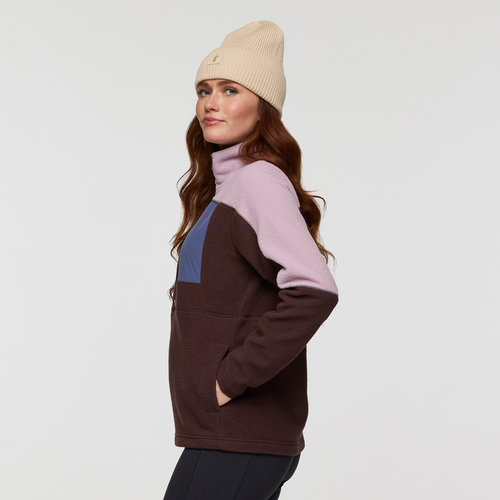 Abrazo Fleece Half-Zip Jacket - Women's, Quartz/Coffee, Model Caitlyn