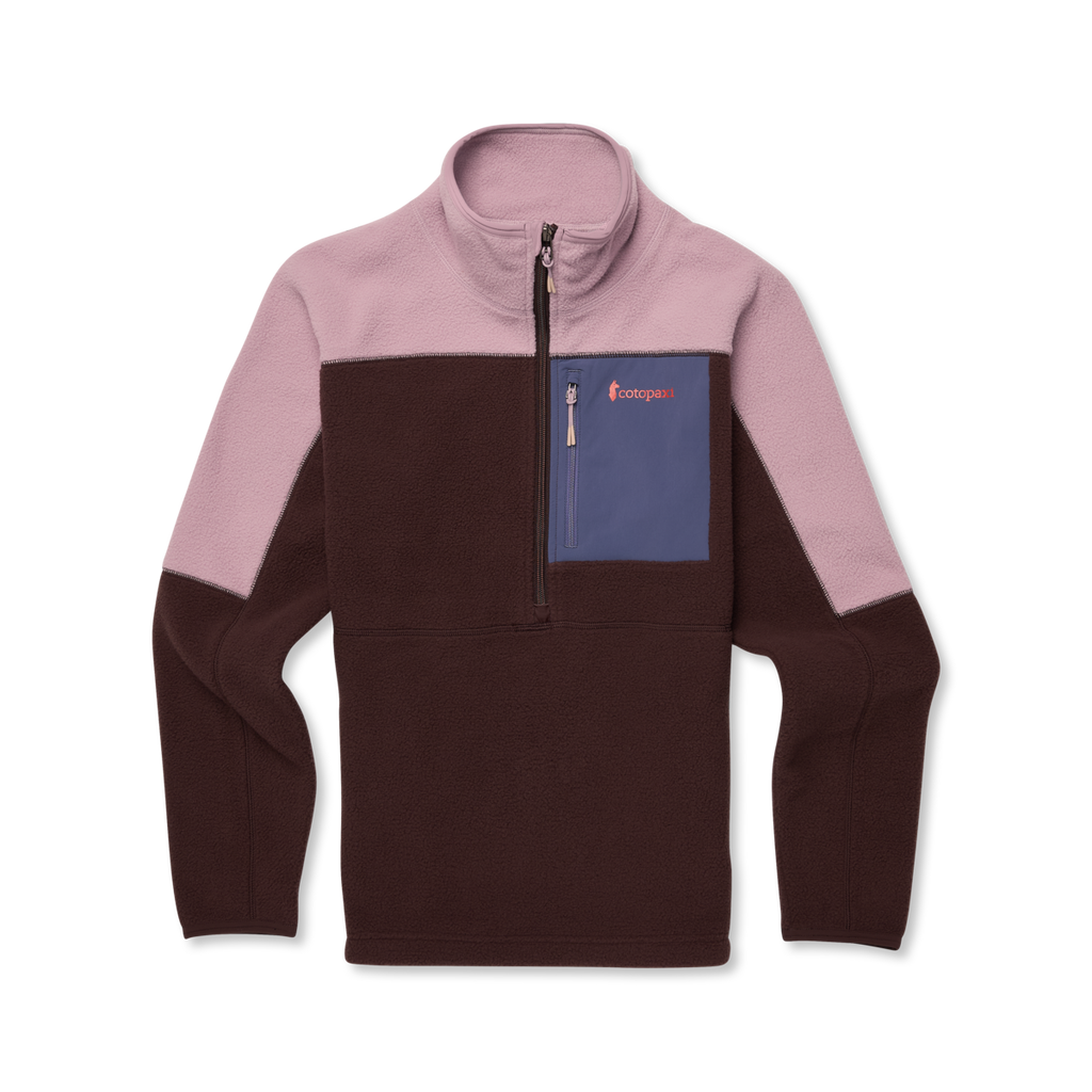 Abrazo Fleece Half-Zip Jacket - Women's, Quartz/Coffee, Model Caitlyn, flatlay