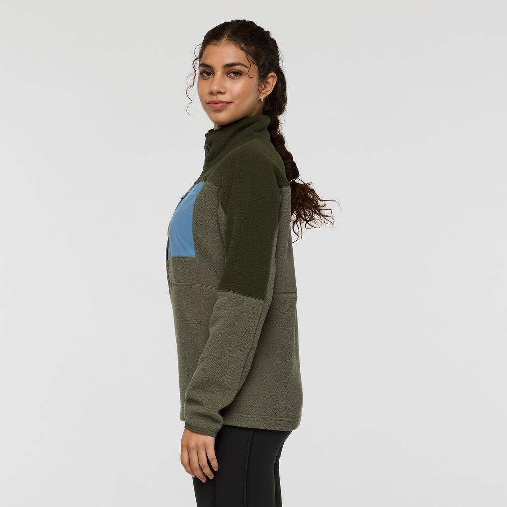 Abrazo Fleece Half-Zip Jacket - Women's, Woods/Fatigue, Model Avery