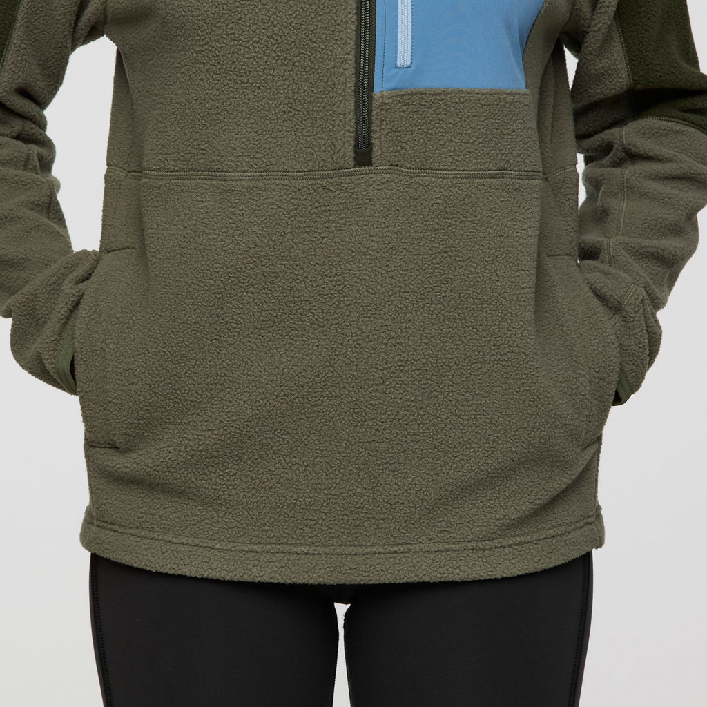 Abrazo Fleece Half-Zip Jacket - Women's, Woods/Fatigue, Model Avery