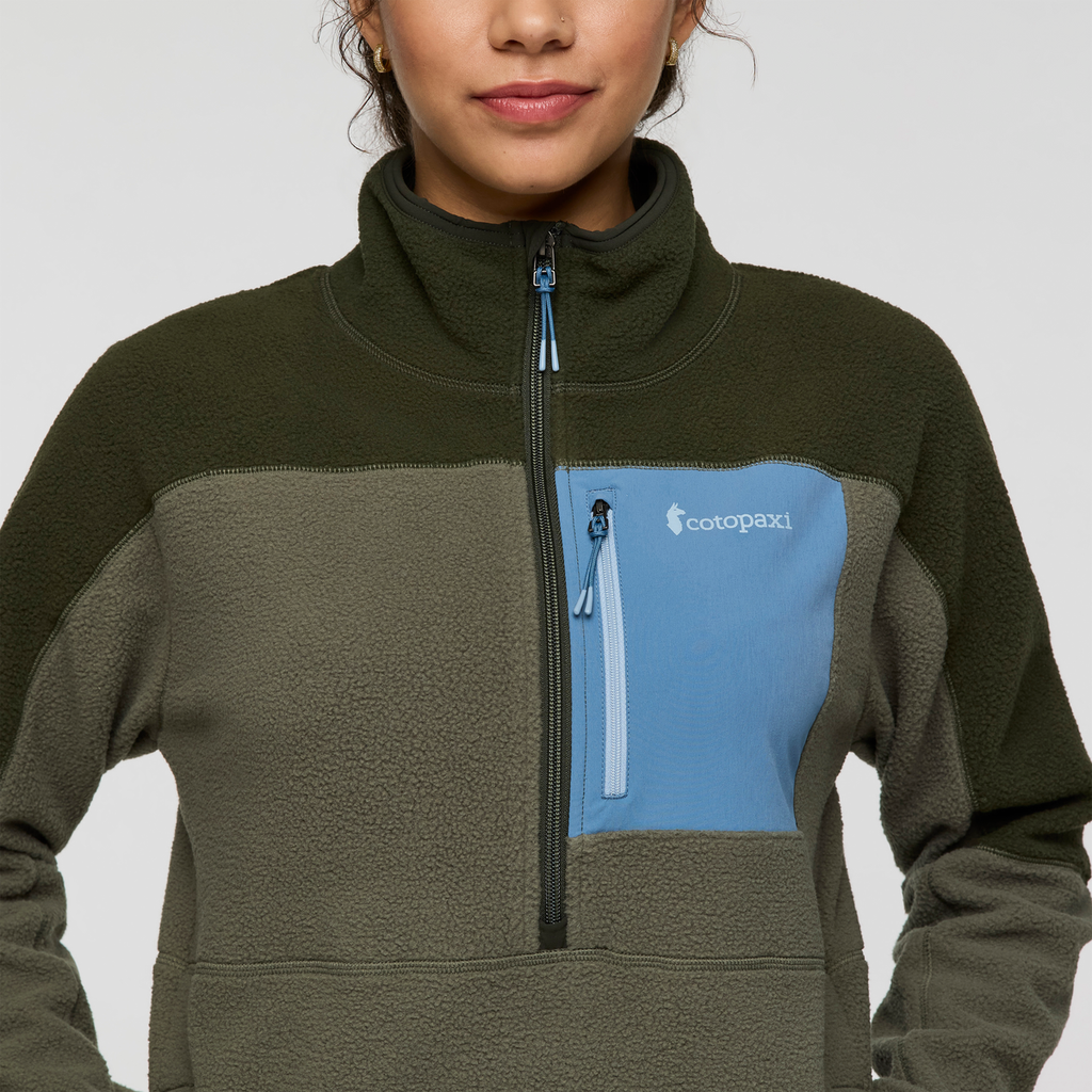 Abrazo Fleece Half-Zip Jacket - Women's, Woods/Fatigue, Model Avery