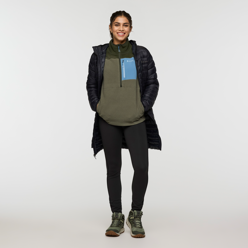 Abrazo Fleece Half-Zip Jacket - Women's, Woods/Fatigue, Model Avery