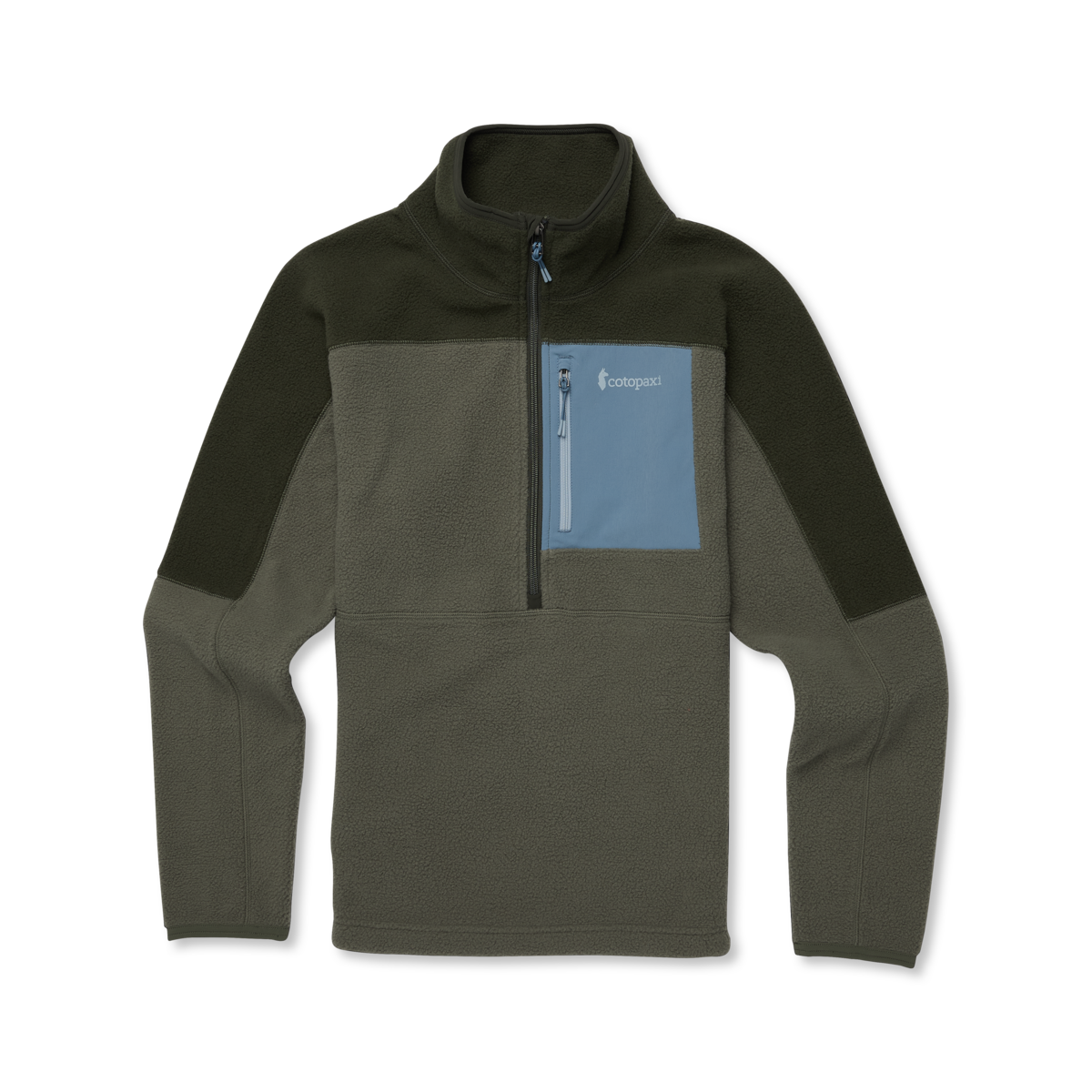 Abrazo Fleece Half-Zip Jacket - Women's, Woods/Fatigue, Model Avery, flatlay