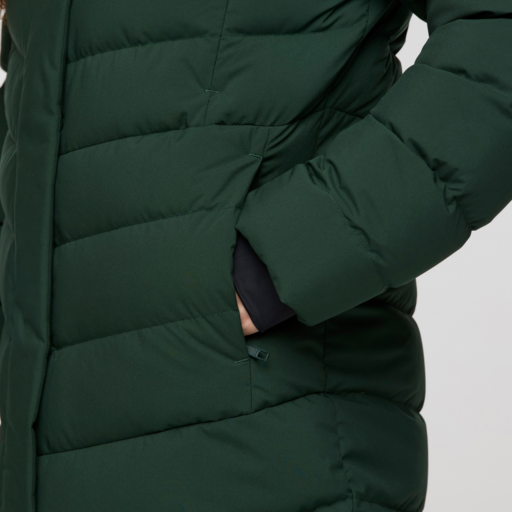 Alivio Down Long Parka - Women's, Cargo, Model Caitlyn