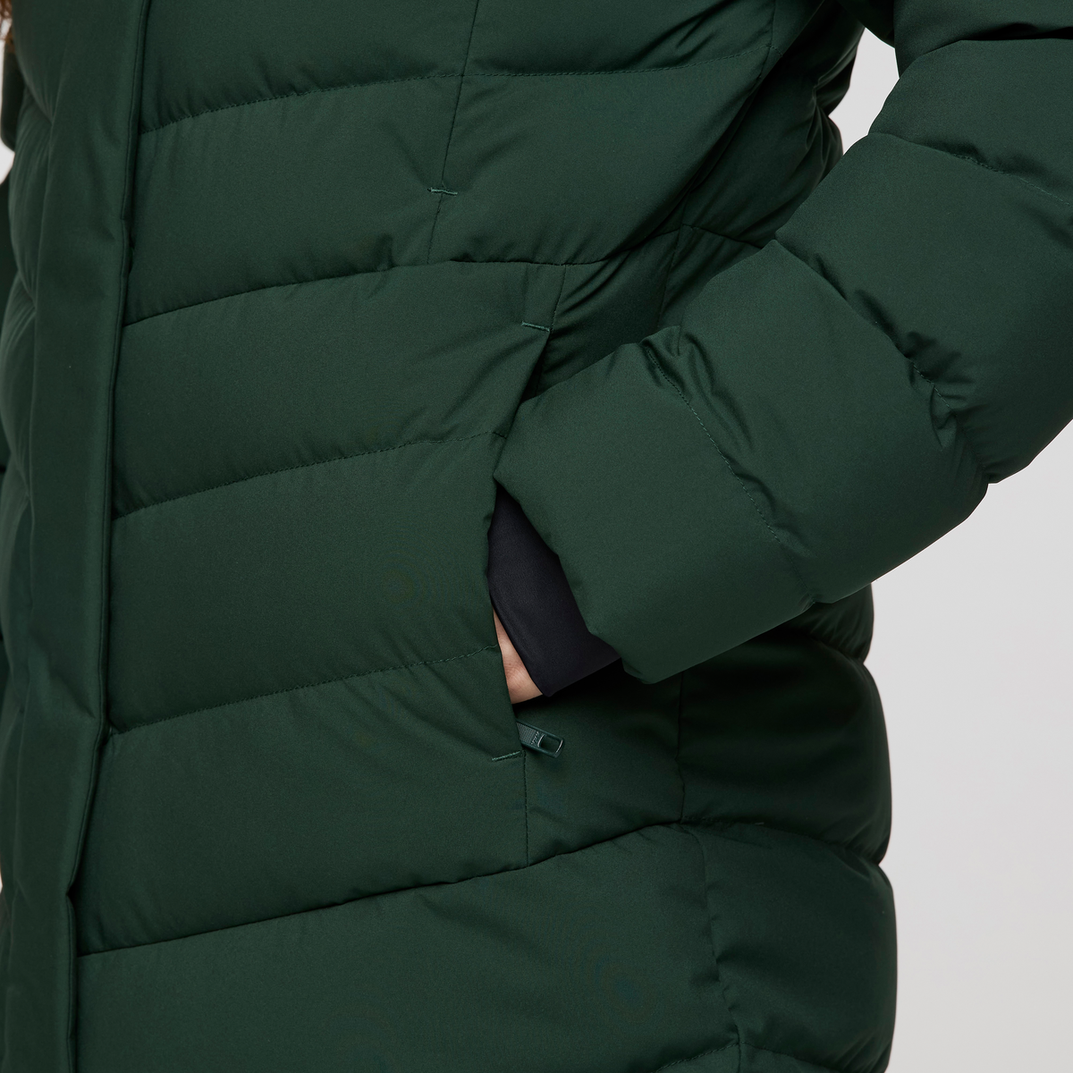 Alivio Down Long Parka - Women's, Cargo, Model Caitlyn