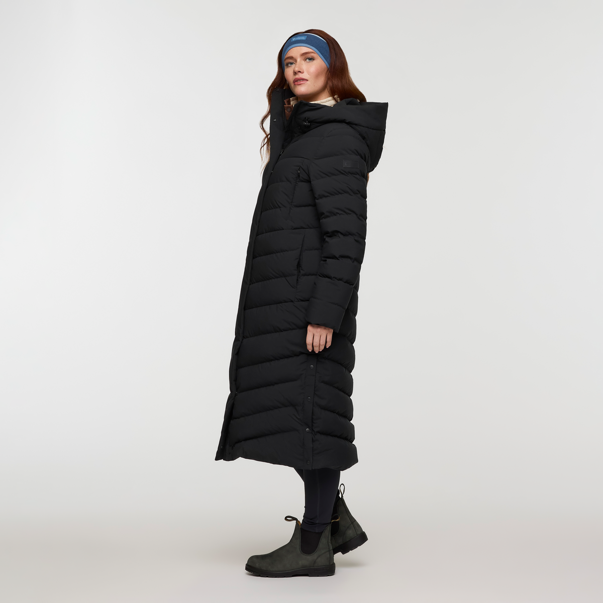 Alivio Down Long Parka - Women's, Cotopaxi Black, Model Caitlyn
