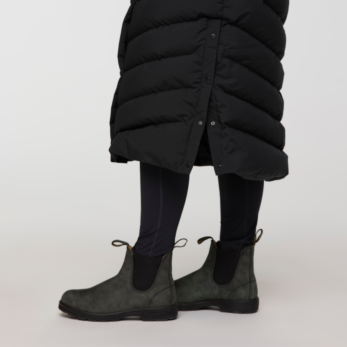 Alivio Down Long Parka - Women's, Cotopaxi Black, Model Caitlyn