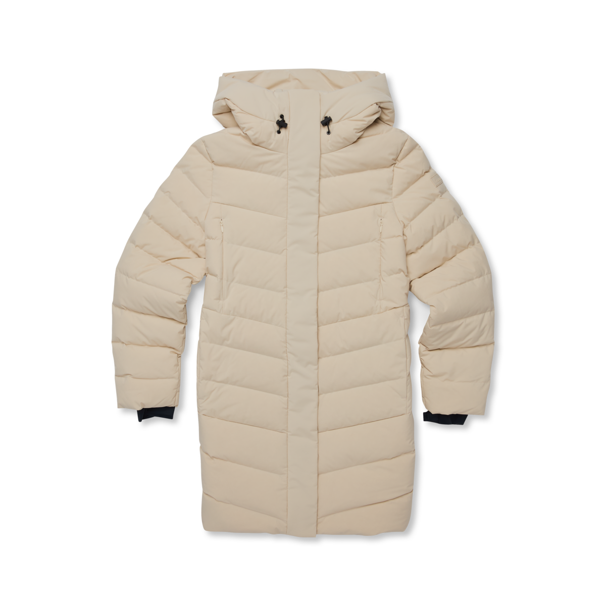 Alivio Down Parka - Women's, Cream, Model Caitlyn