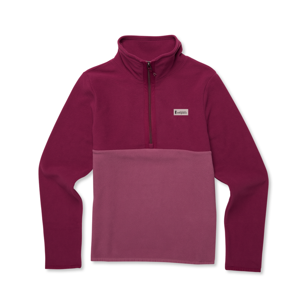 Amado Fleece Pullover - Women's, Jam/Fig, Model Avery, flatlay