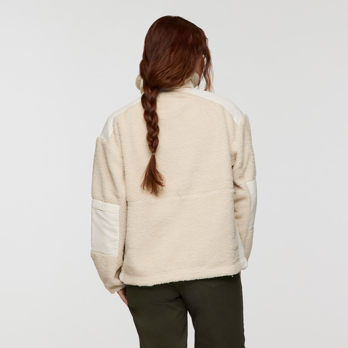 Bacano Fleece Jacket - Women's, Cream/Bone, Model Caitlyn