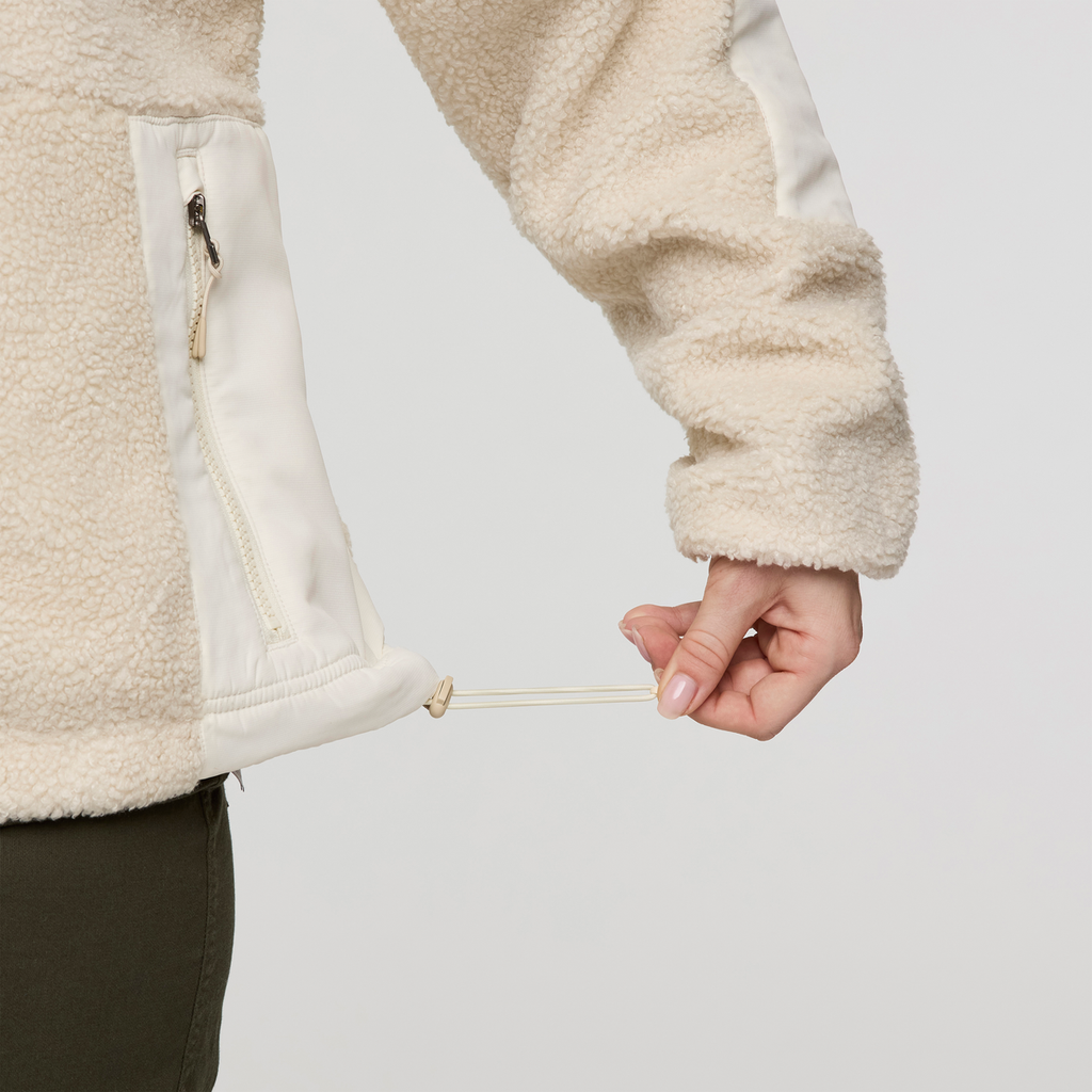 Bacano Fleece Jacket - Women's, Cream/Bone, Model Caitlyn