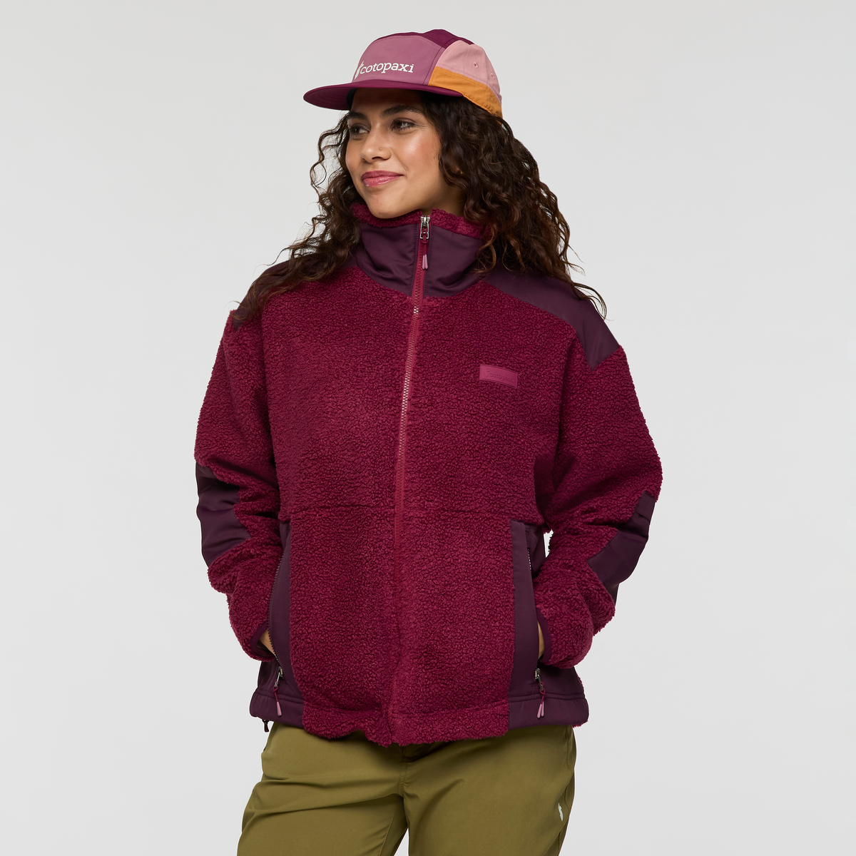Bacano Fleece Jacket - Women's, Jam/Blackberry, Model Avery