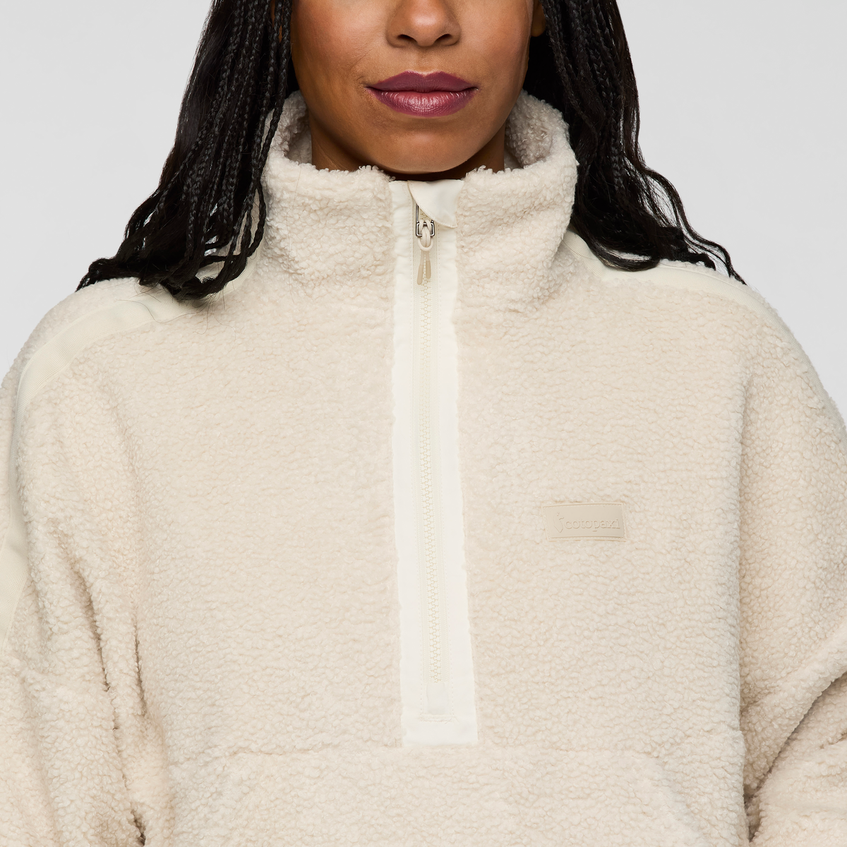 Bacano Fleece Pullover - Women's, Cream/Bone, Model Charlie