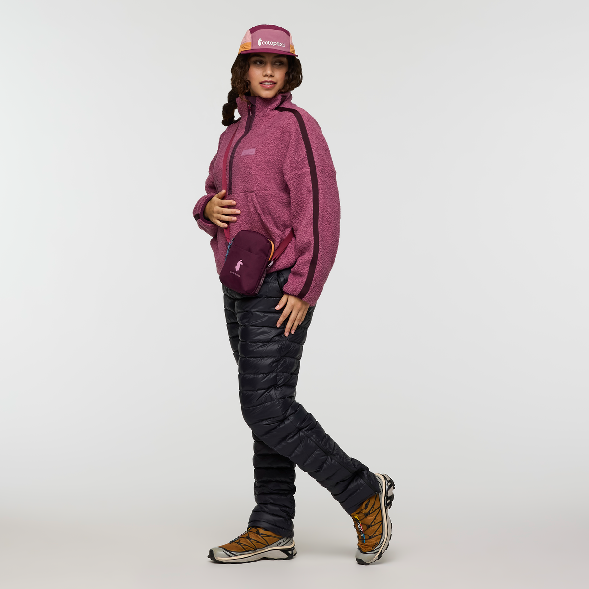 Bacano Fleece Pullover - Women's, Fig/Blackberry, Model Avery