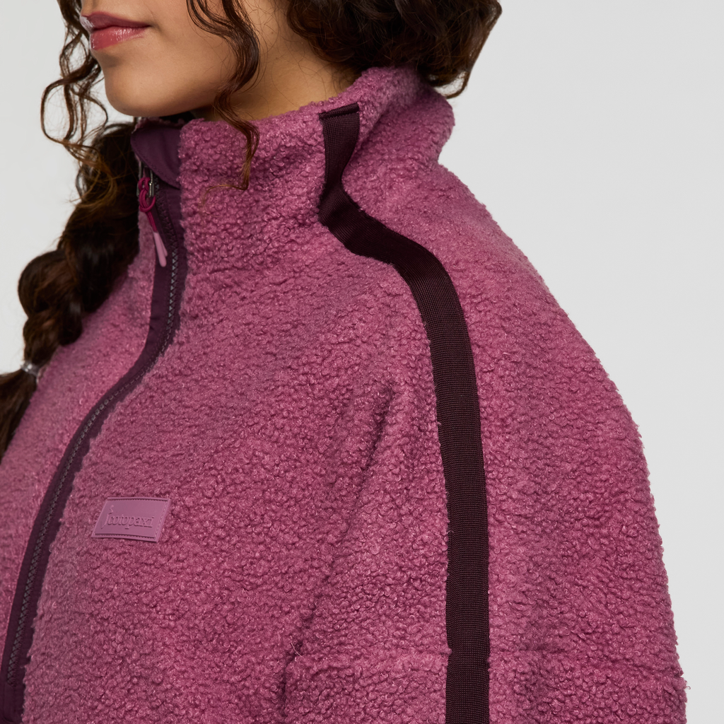 Bacano Fleece Pullover - Women's, Fig/Blackberry, Model Avery