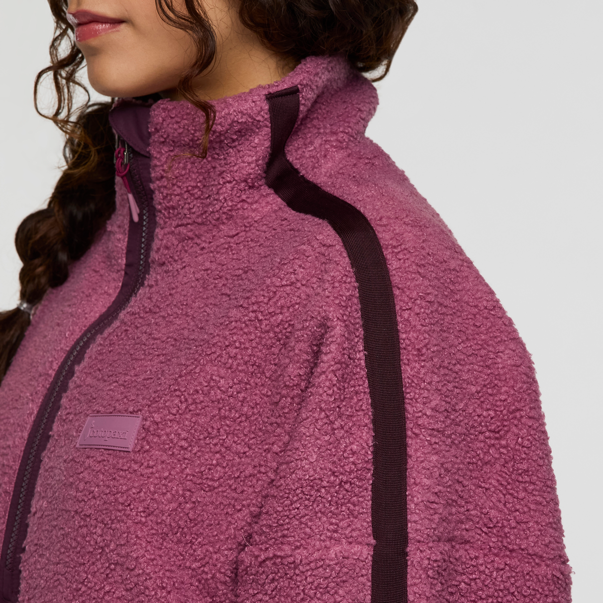 Bacano Fleece Pullover - Women's, Fig/Blackberry, Model Avery