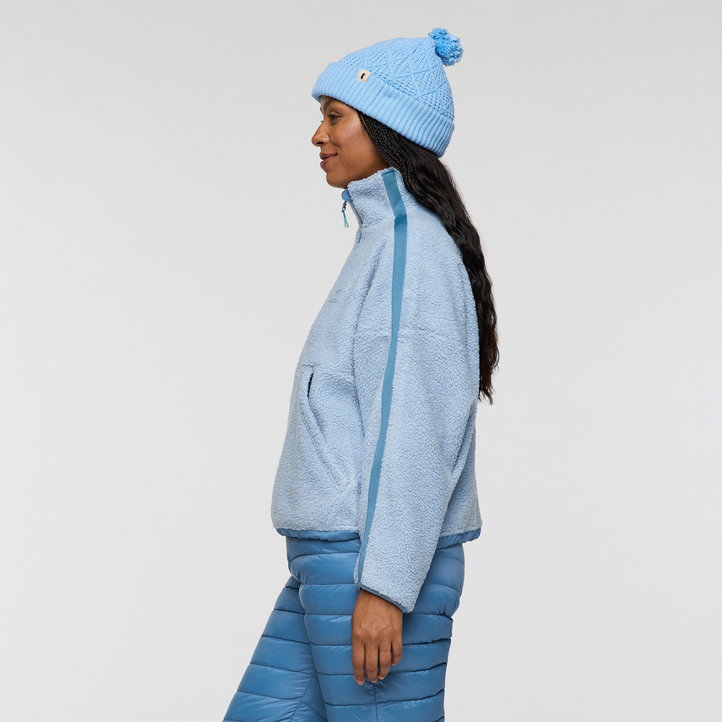 Bacano Fleece Pullover - Women's, Iceberg/Fjord, Model Charlie