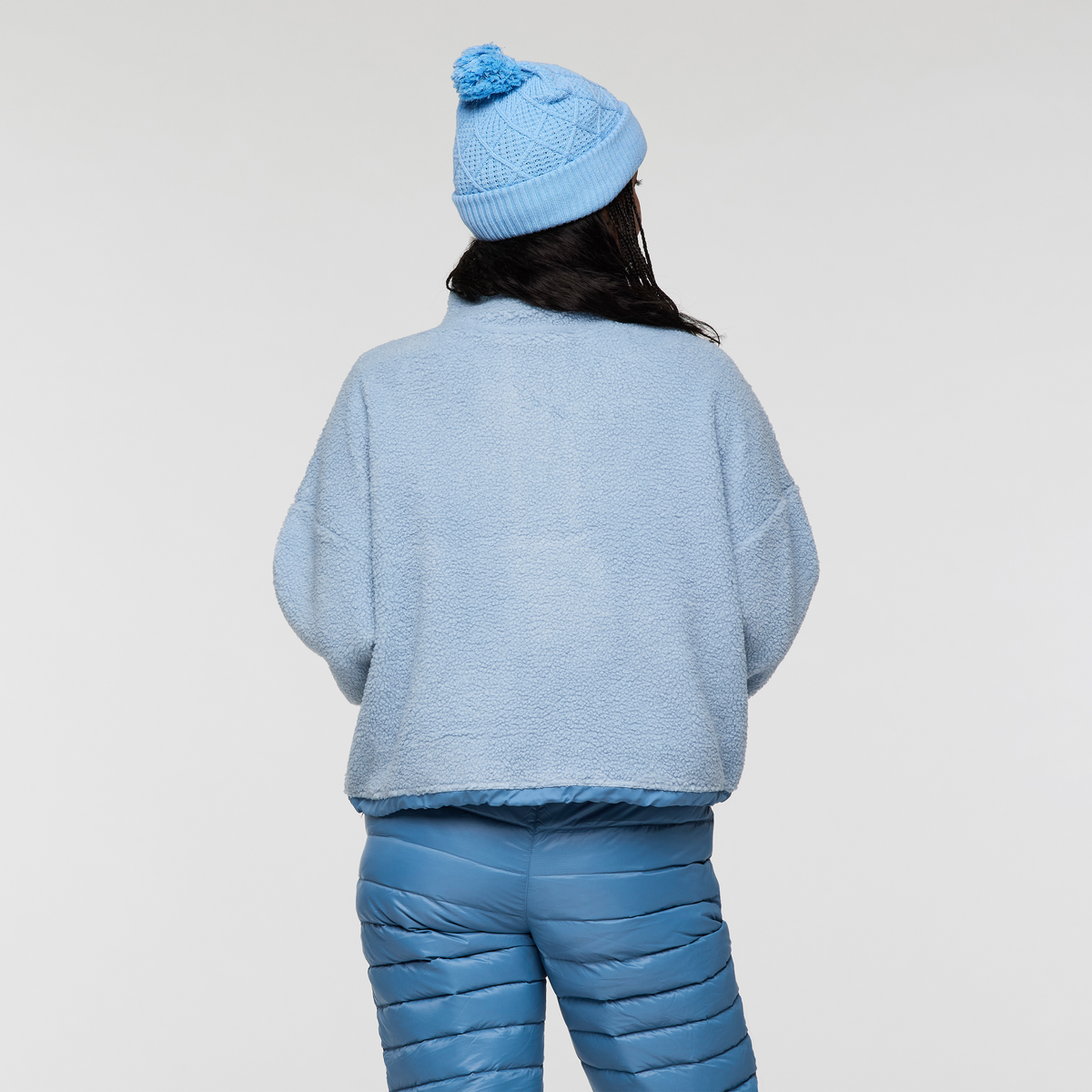 Bacano Fleece Pullover - Women's, Iceberg/Fjord, Model Charlie