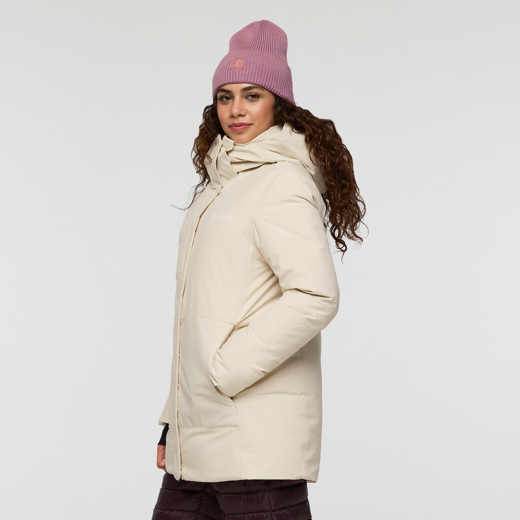 Calidez Down Parka - Women's, Cream, Model Avery