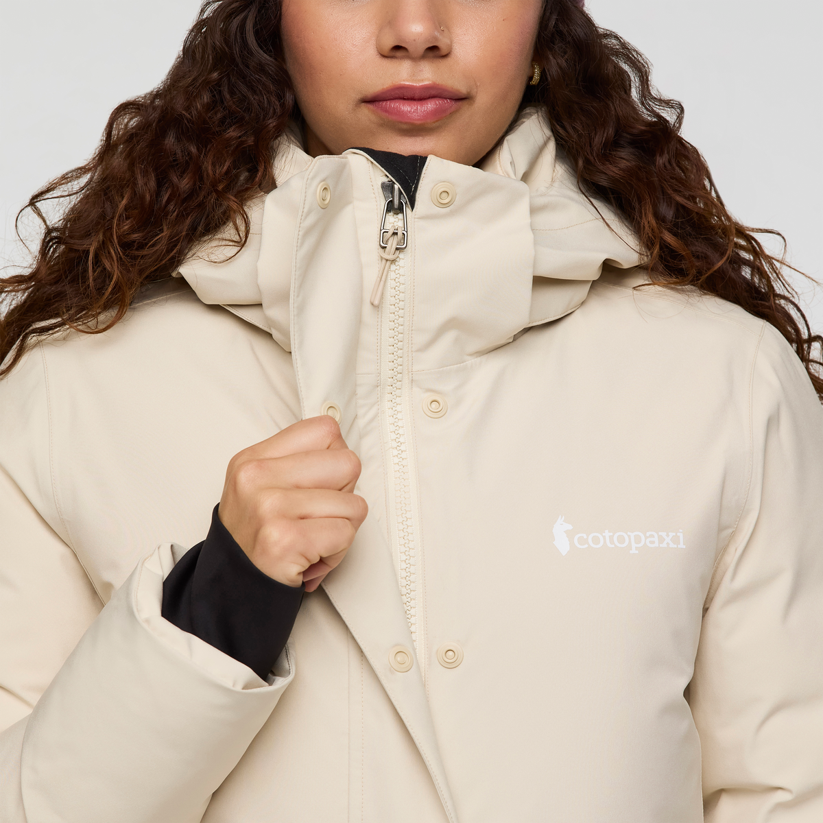 Calidez Down Parka - Women's, Cream, Model Avery