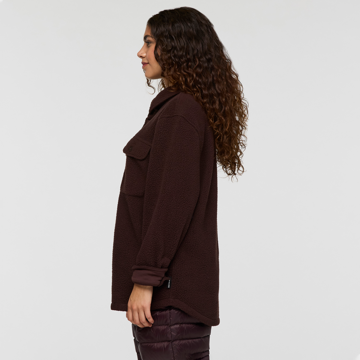 Cameta Shacket - Women's, Coffee, Model Avery