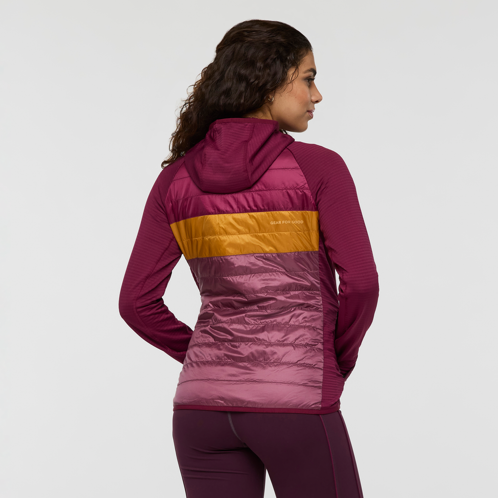 Capa Hybrid Insulated Hooded Jacket - Women's, Jam/Fig, Model Avery