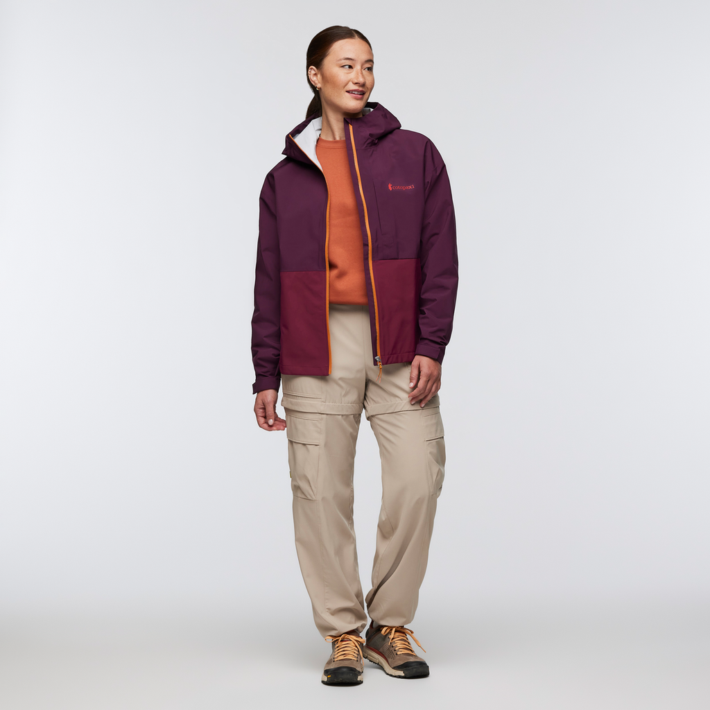Cielo Rain Jacket - Women's, Blackberry/Jam, Model Aya