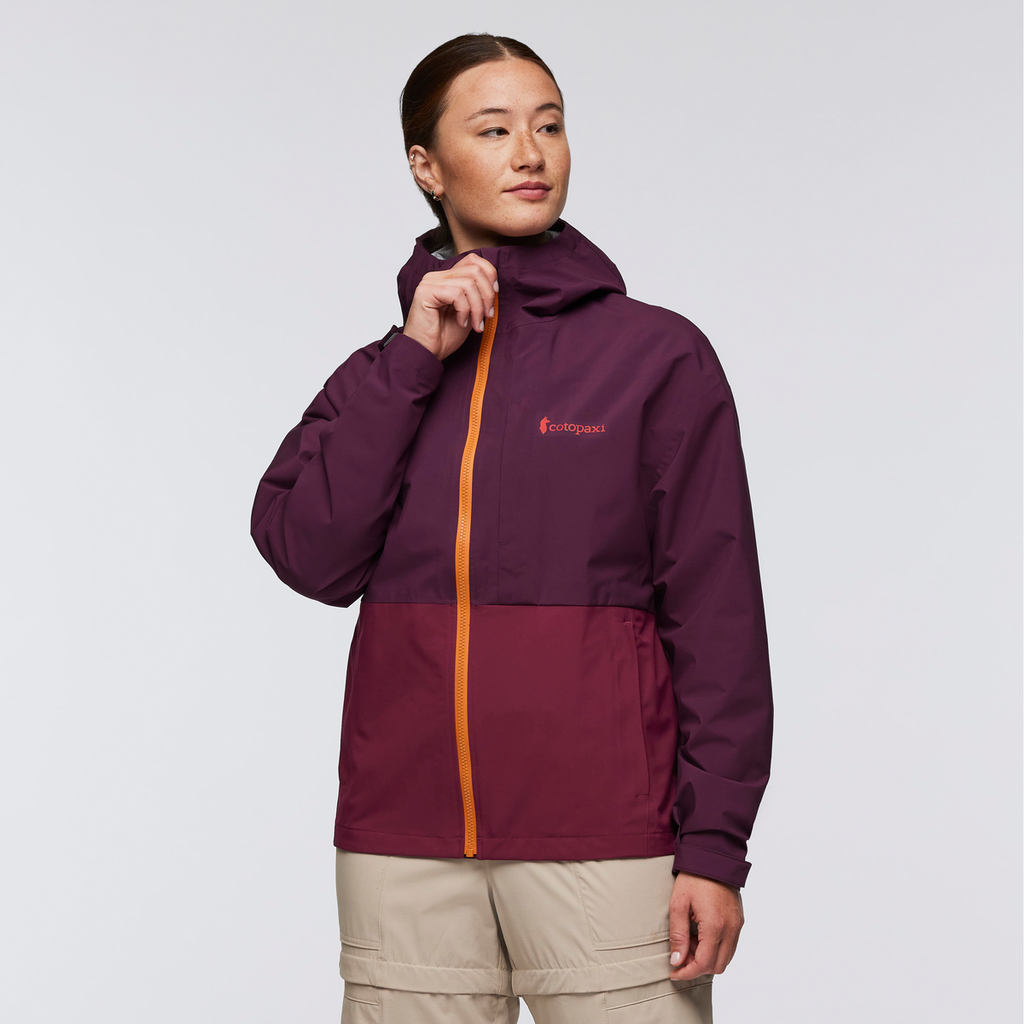 Cielo Rain Jacket - Women's, Blackberry/Jam, Model Aya