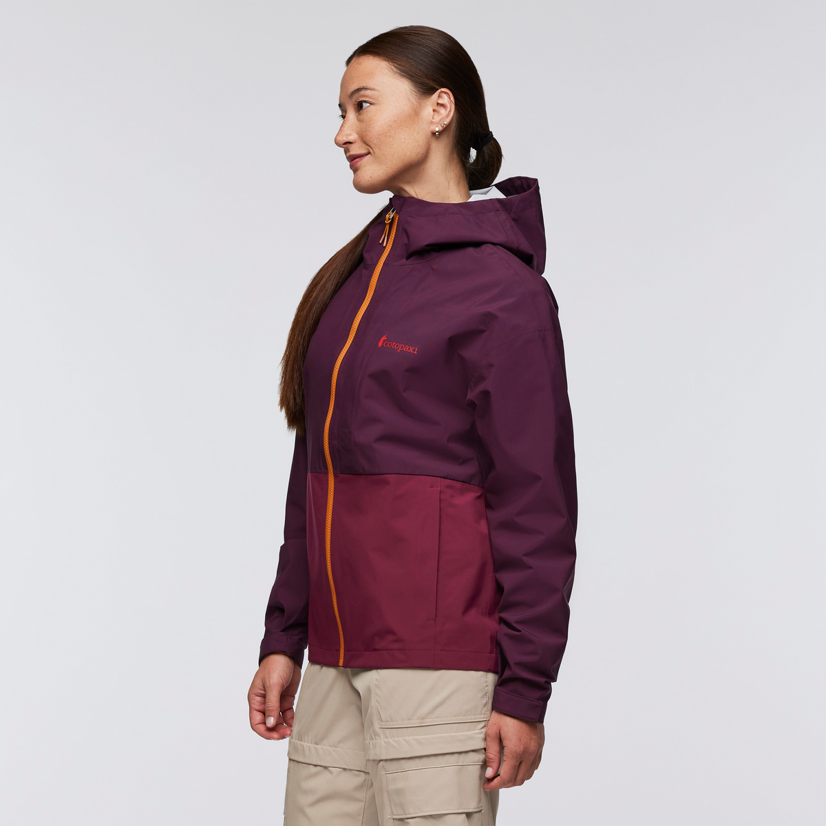 Cielo Rain Jacket - Women's, Blackberry/Jam, Model Aya