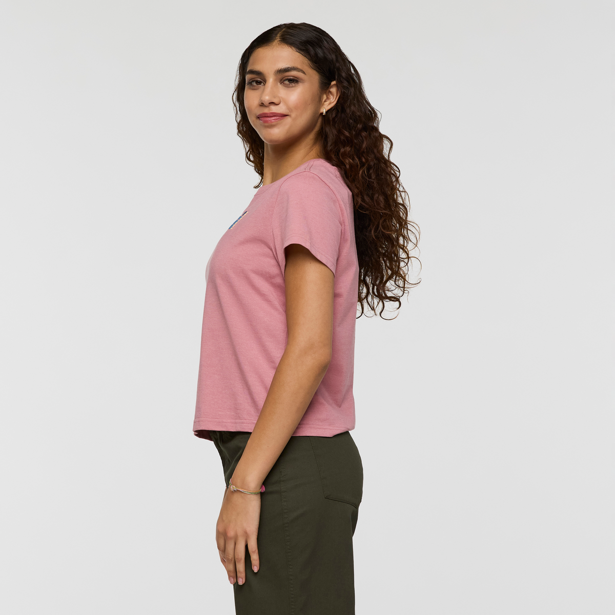 Cotopaxi Bloom T-Shirt - Women's, Dusty Rose, Model Avery