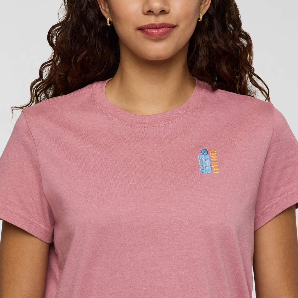 Cotopaxi Bloom T-Shirt - Women's, Dusty Rose, Model Avery