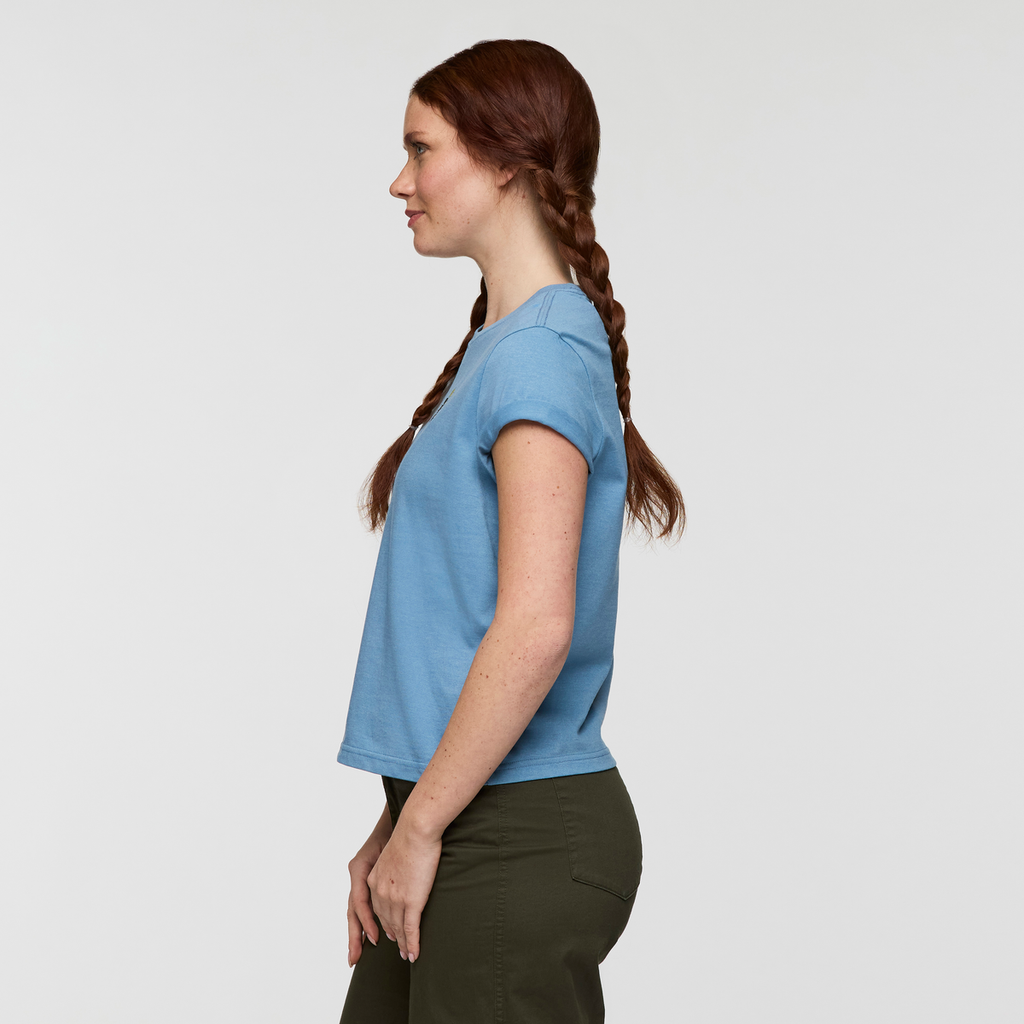 Cotopaxi Bloom T-Shirt - Women's, Fjord, Model Caitlyn