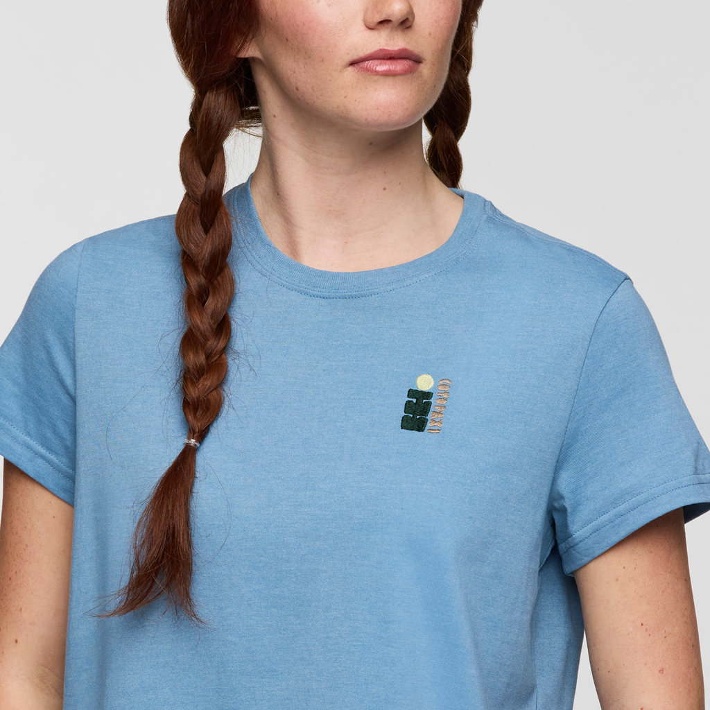 Cotopaxi Bloom T-Shirt - Women's, Fjord, Model Caitlyn