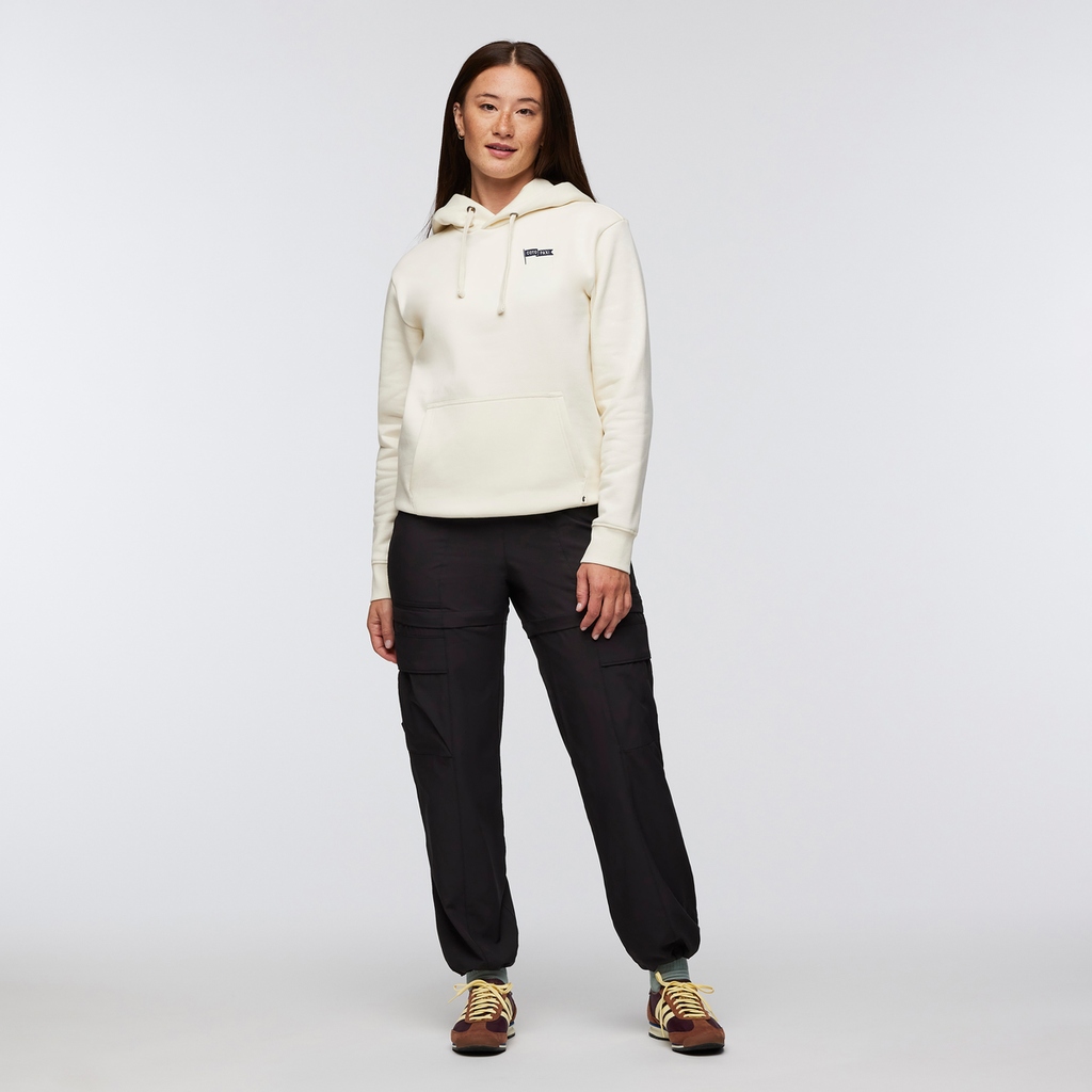 Cotopaxi Flag Pullover Hoodie - Women's, Bone, Model Aya