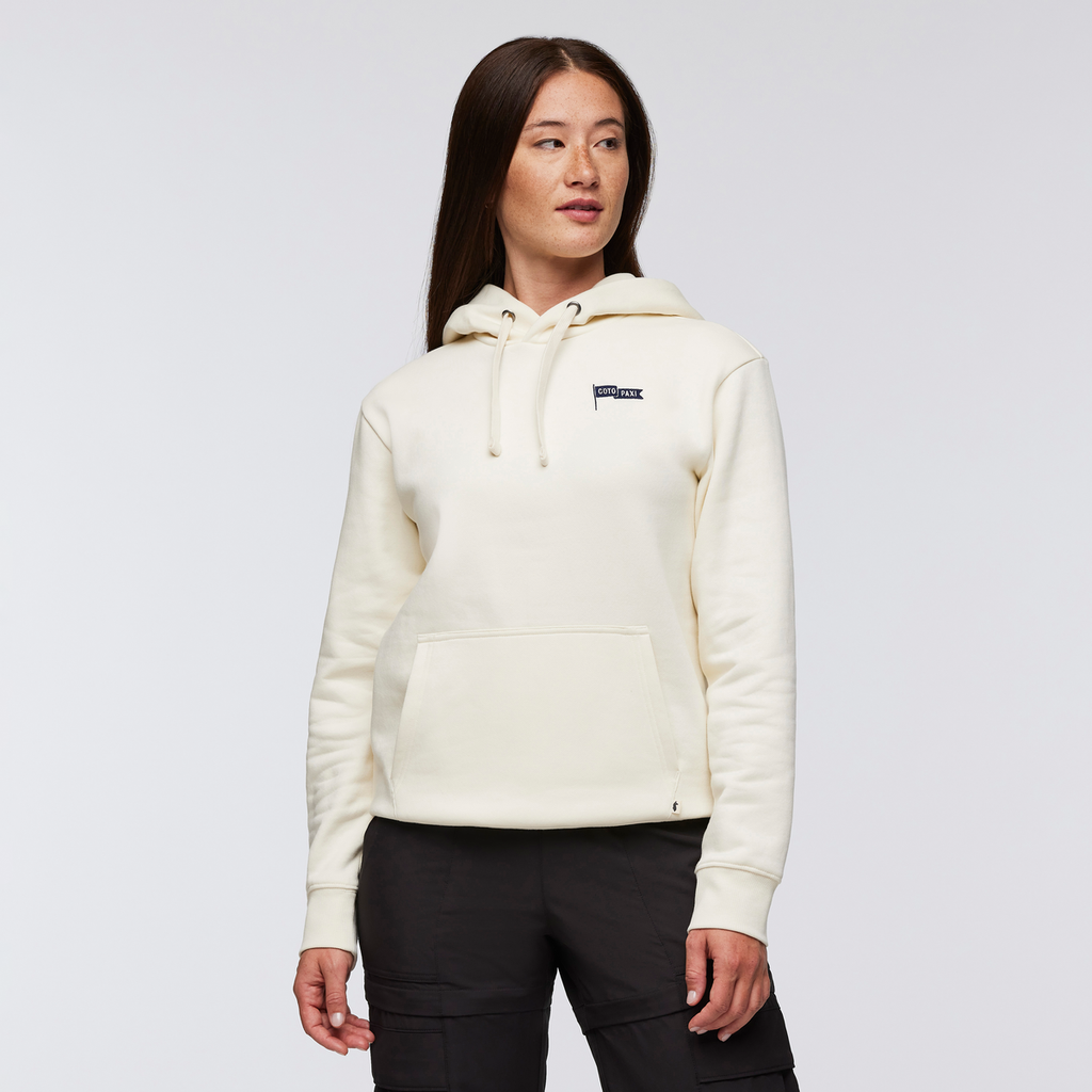 Cotopaxi Flag Pullover Hoodie - Women's, Bone, Model Aya