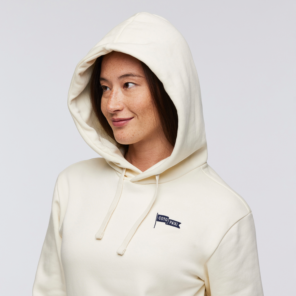 Cotopaxi Flag Pullover Hoodie - Women's, Bone, Model Aya