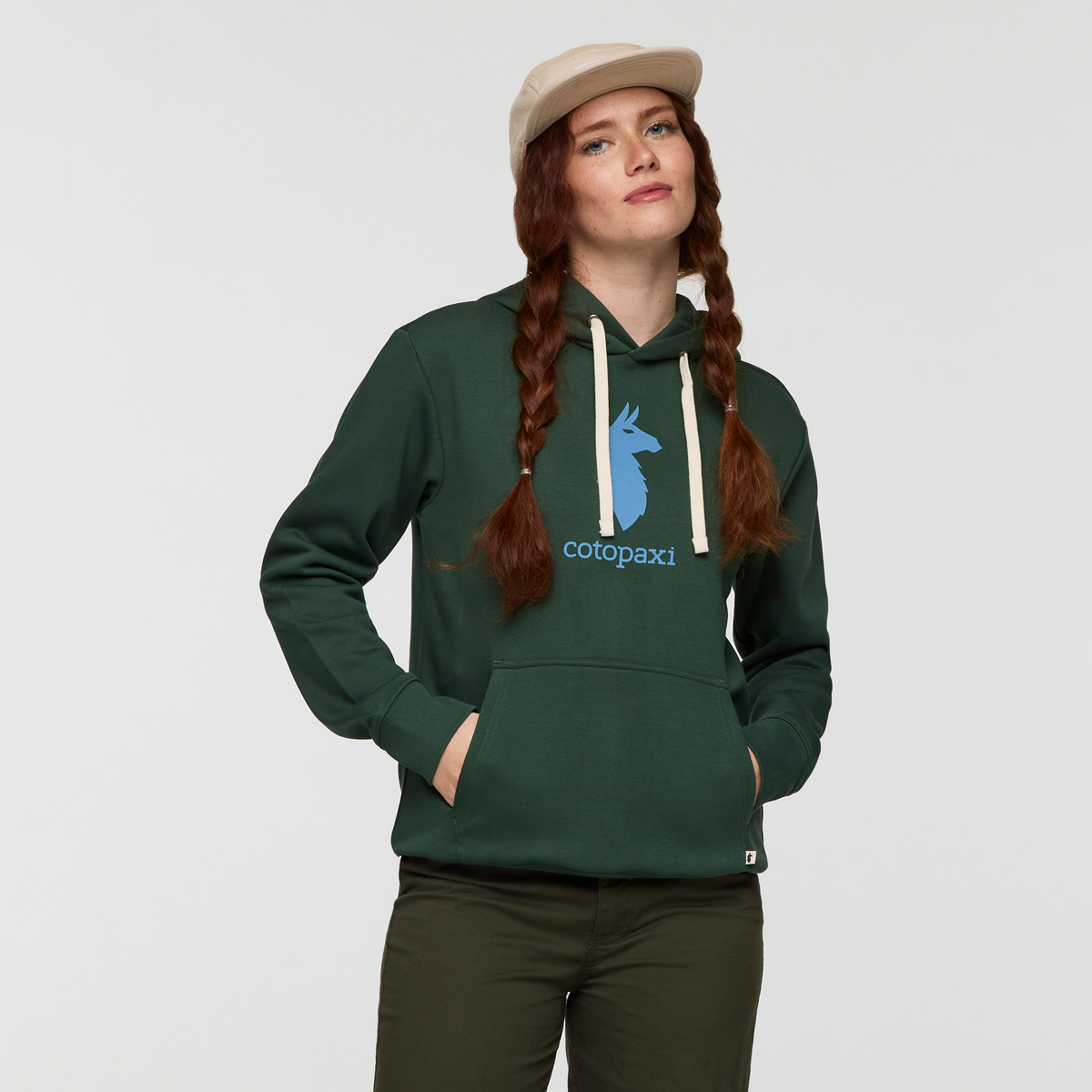 Cotopaxi Llama Pullover Hoodie - Women's, Cargo, Model Caitlyn